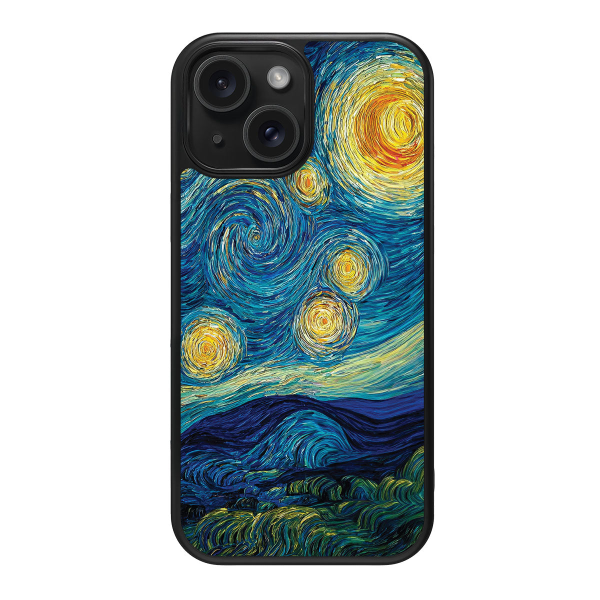 Astral Waves design back view – iPhone 15 case