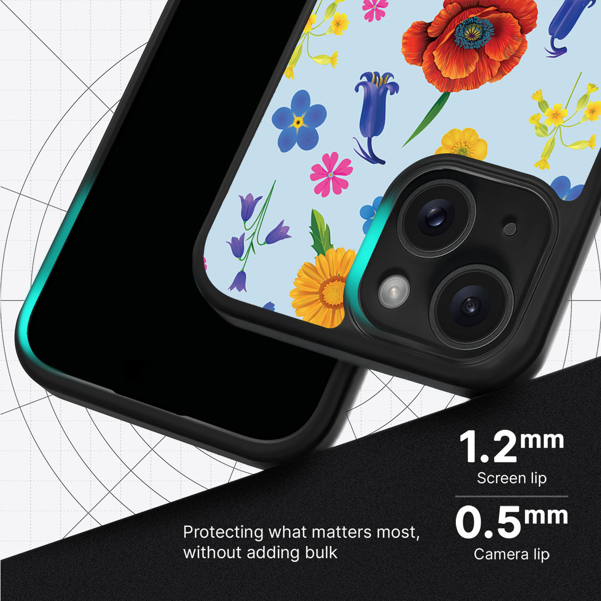 British Wildflowers - iPhone 15 Case #case type_core (magsafe), #case type_core (non magsafe)