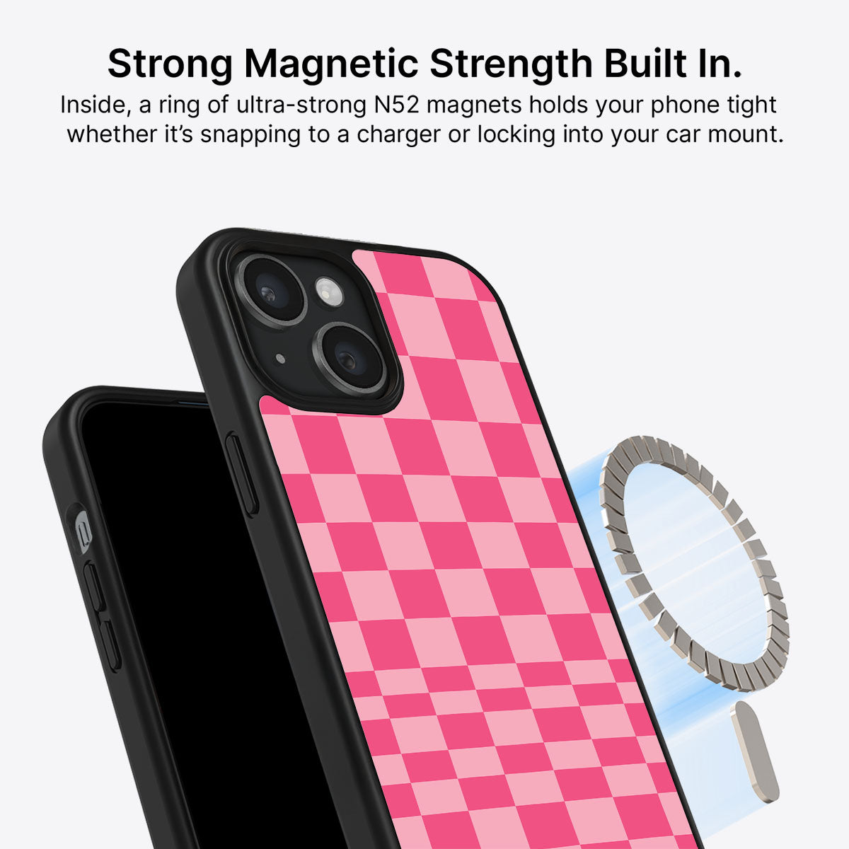 iPhone 15 MagSafe case – Candy Check design