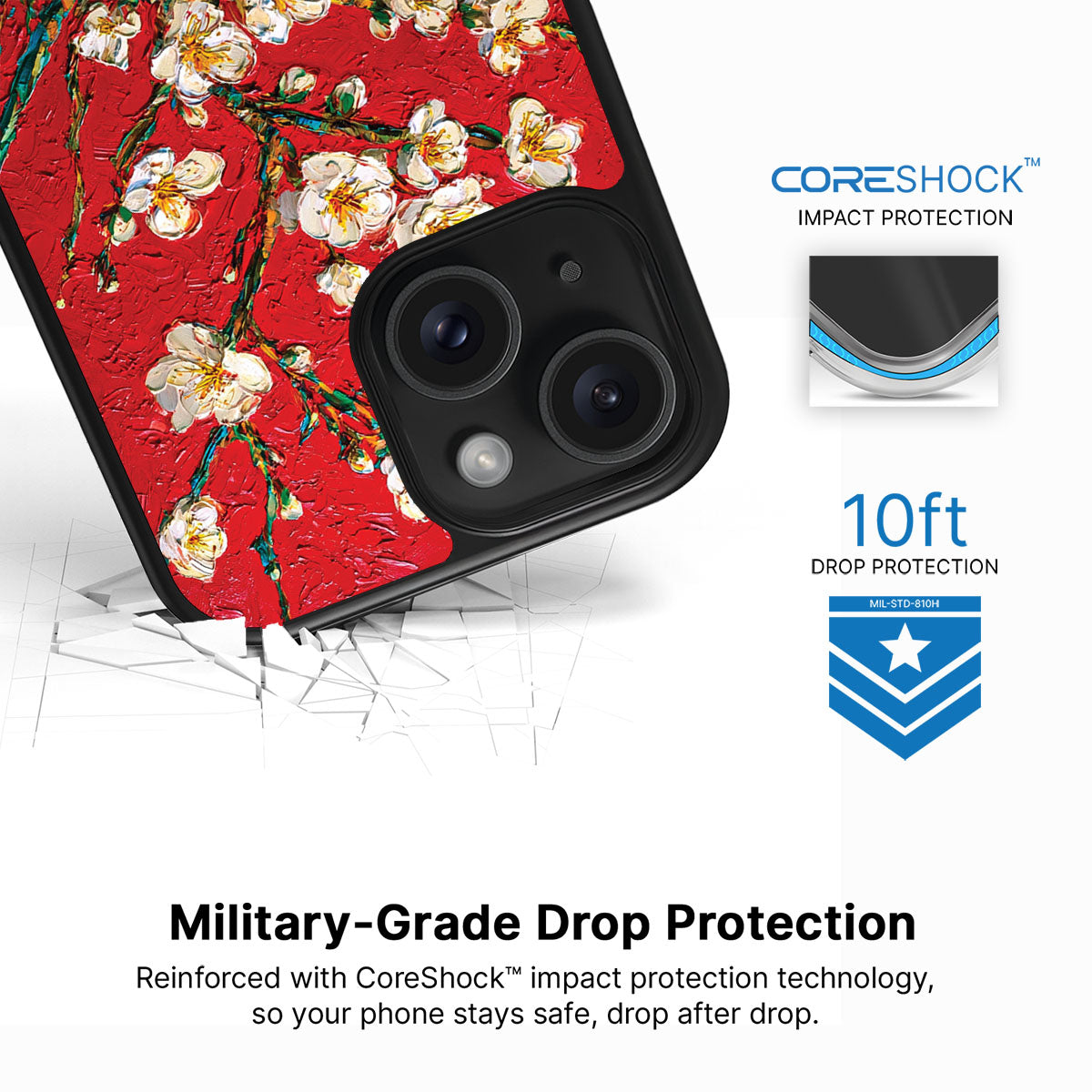 Crimson Blossom - iPhone 15 Case #case type_core (magsafe), #case type_core (non magsafe)