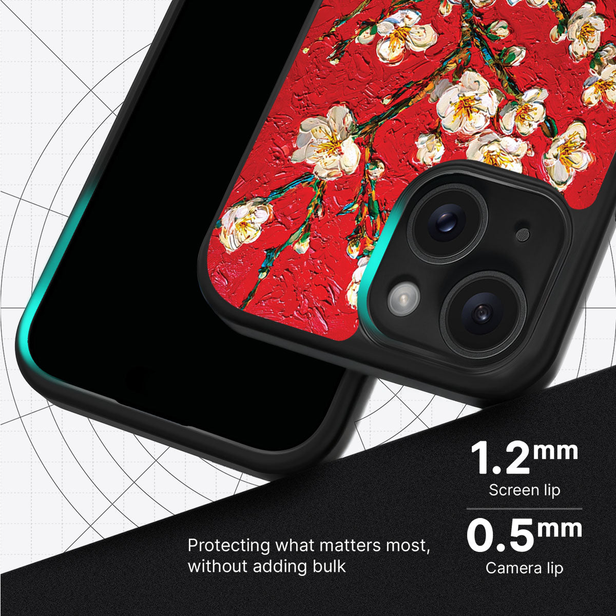 Crimson Blossom - iPhone 15 Case #case type_core (magsafe), #case type_core (non magsafe)