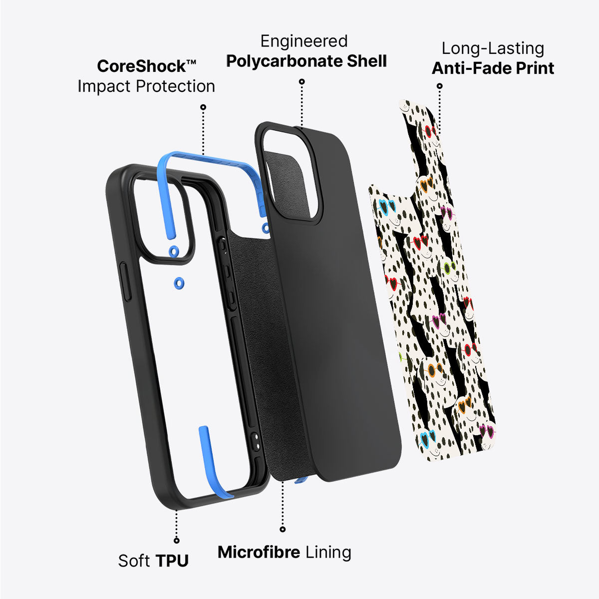 Dalmatian Dog - iPhone 15 Case, #case type_core (non magsafe)