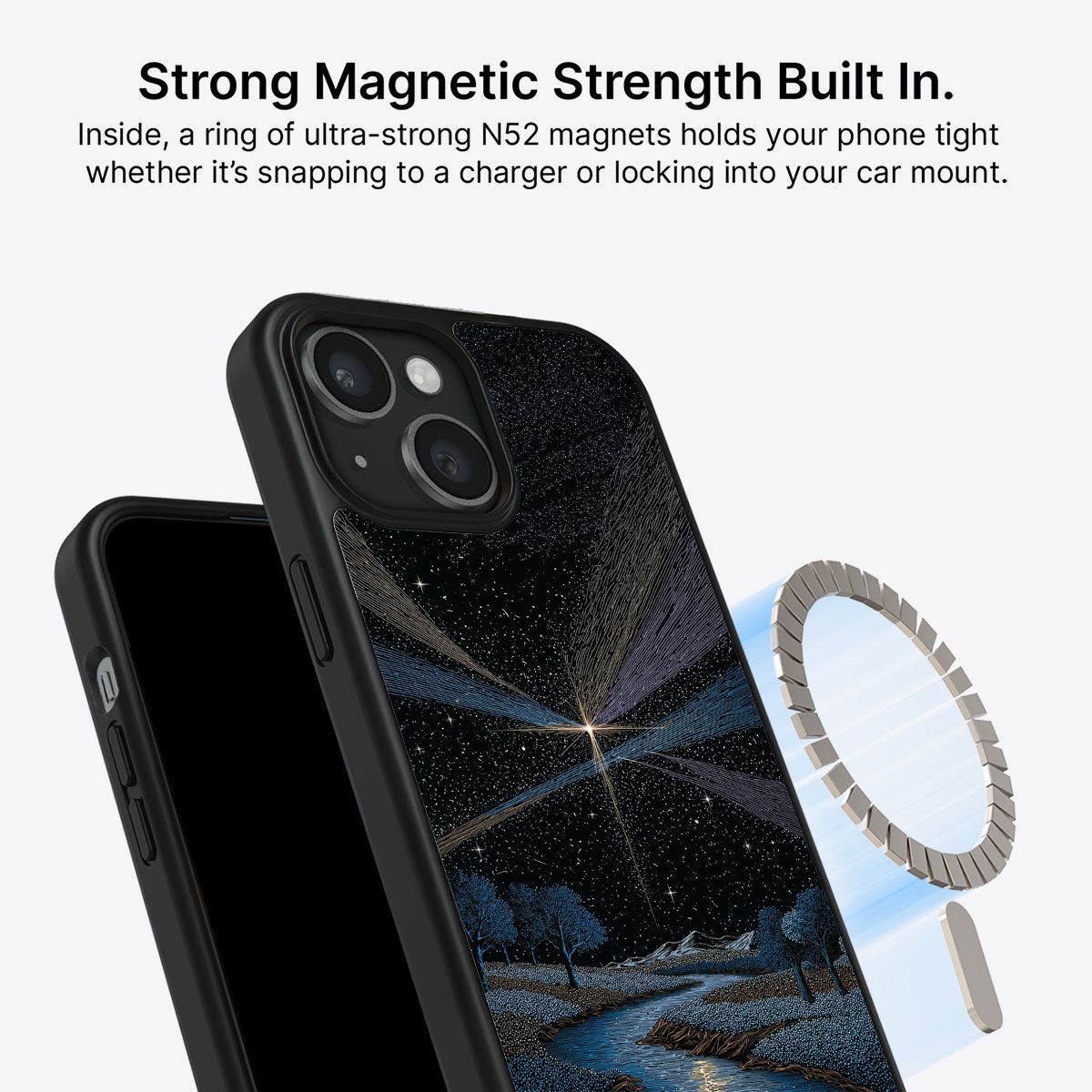 iPhone 15 Case with MagSafe – Falling Star