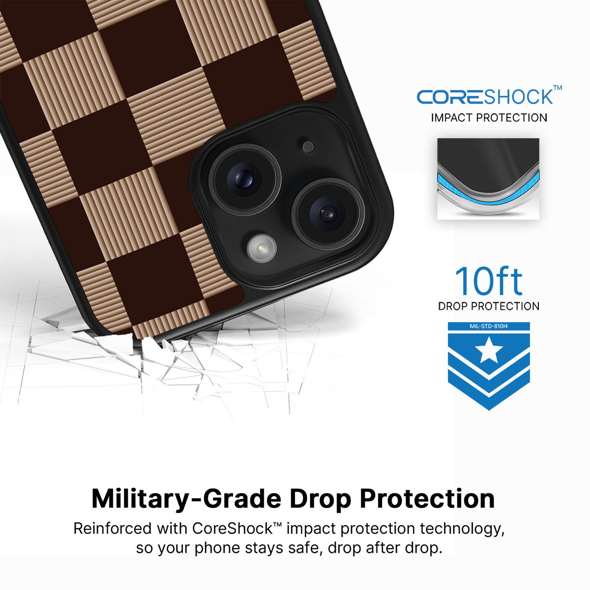 Latte Check - iPhone 15 Case #case type_core (magsafe), #case type_core (non magsafe)