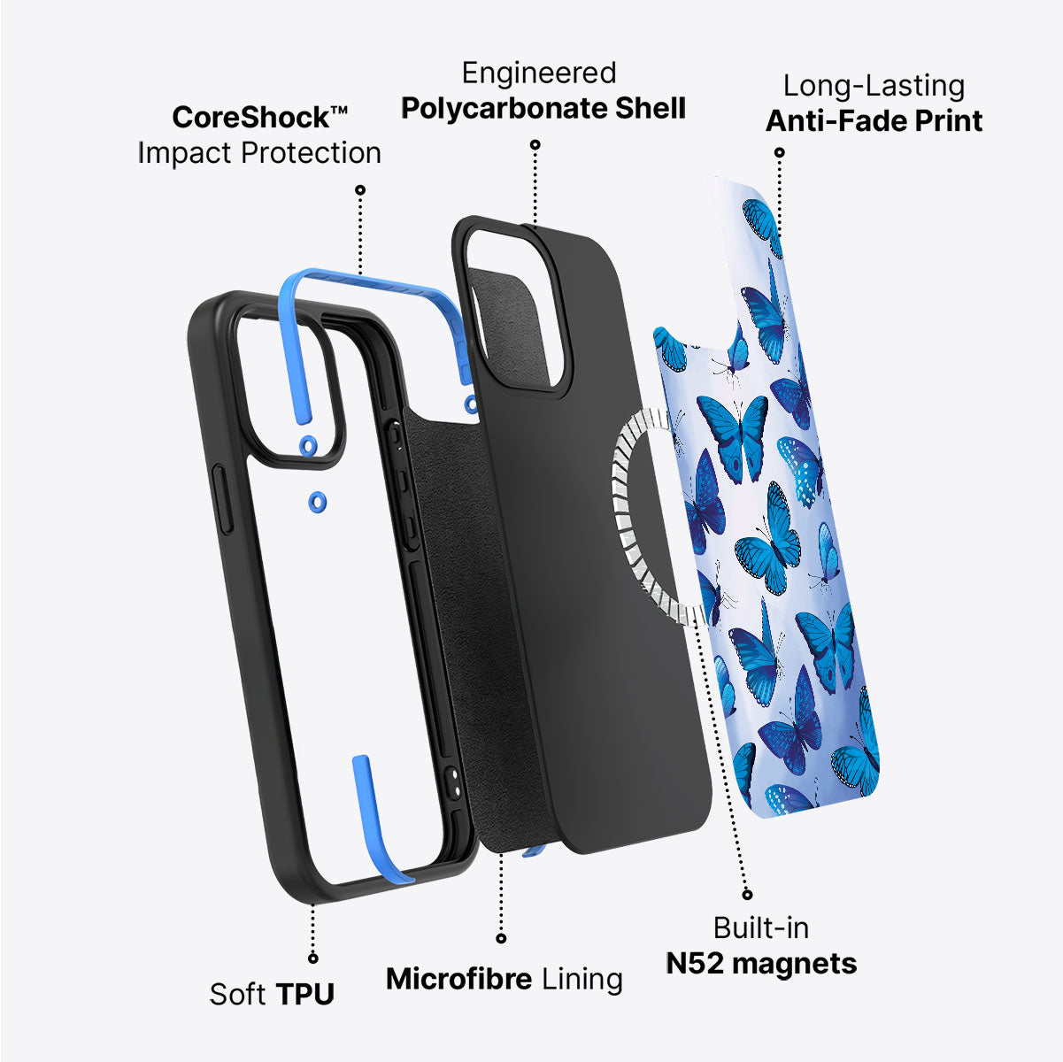 Magic Butterflies - iPhone 15 Case #case type_core (magsafe)