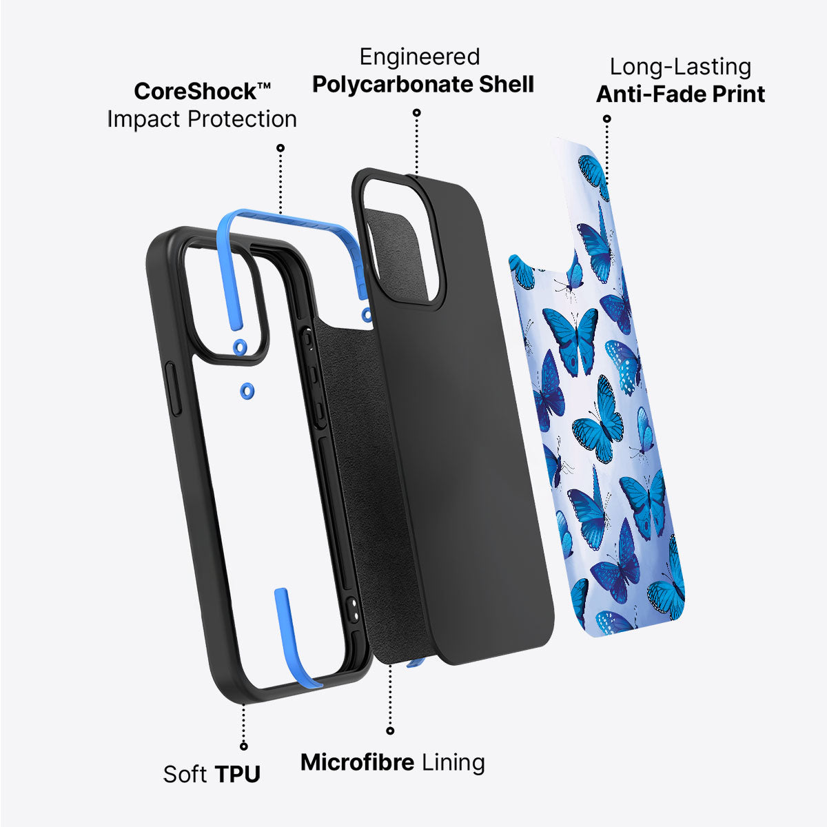 Magic Butterflies - iPhone 15 Case #case type_core (non magsafe)