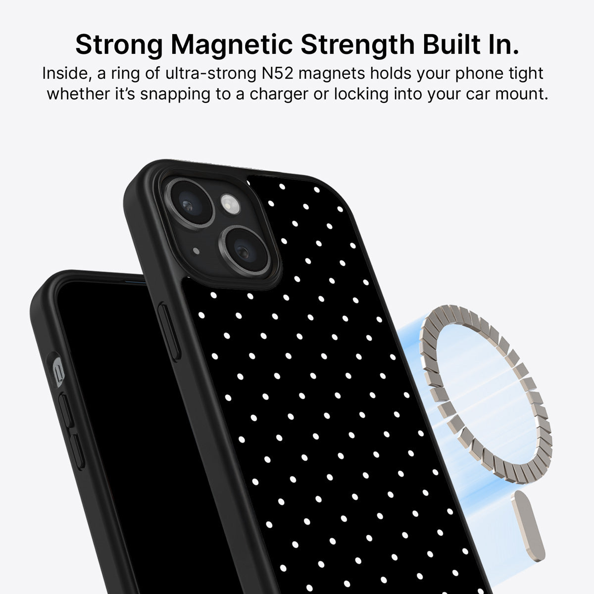 iPhone 15 MagSafe case – Midnight Confetti design