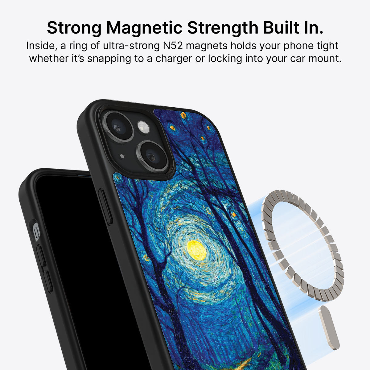 iPhone 15 Case with MagSafe – Moonlit Forest