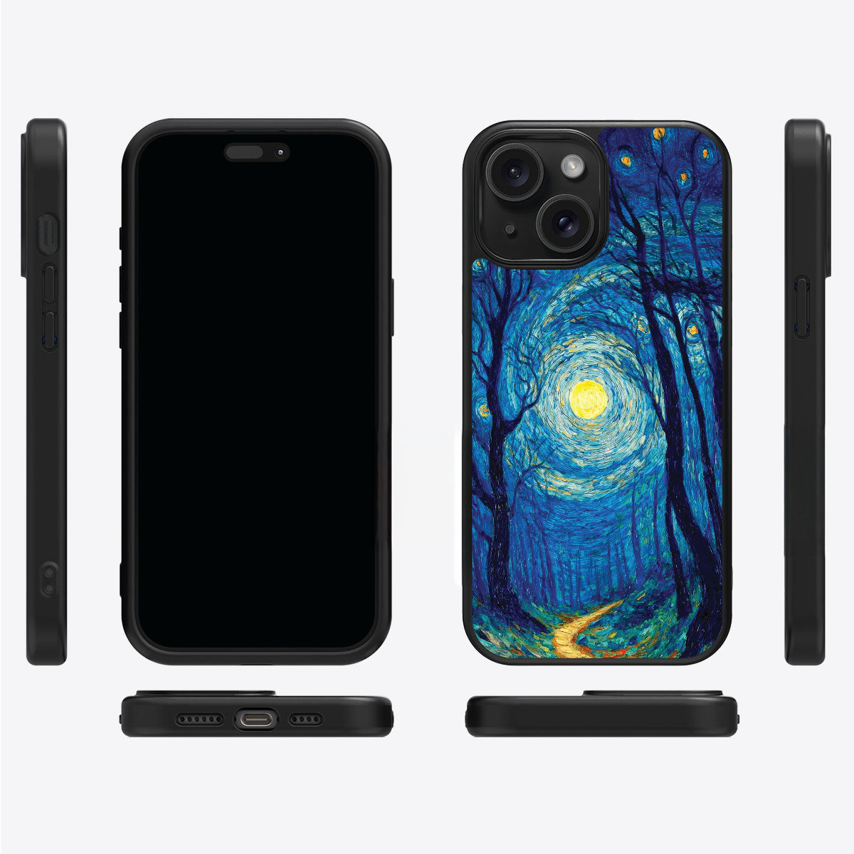 iPhone 15 Case with MagSafe – Moonlit Forest