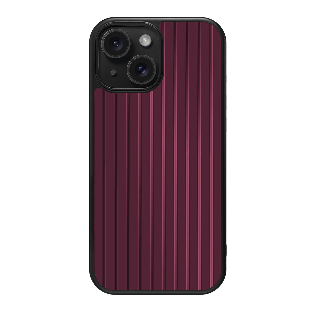 Mulberry Pinstripe design back view – iPhone 15 case