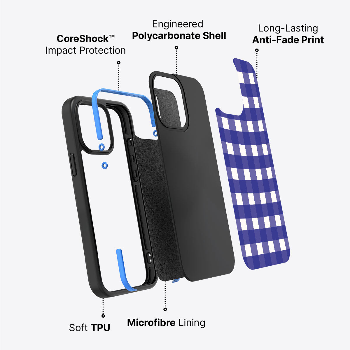 Nautical Grid - iPhone 15 Case