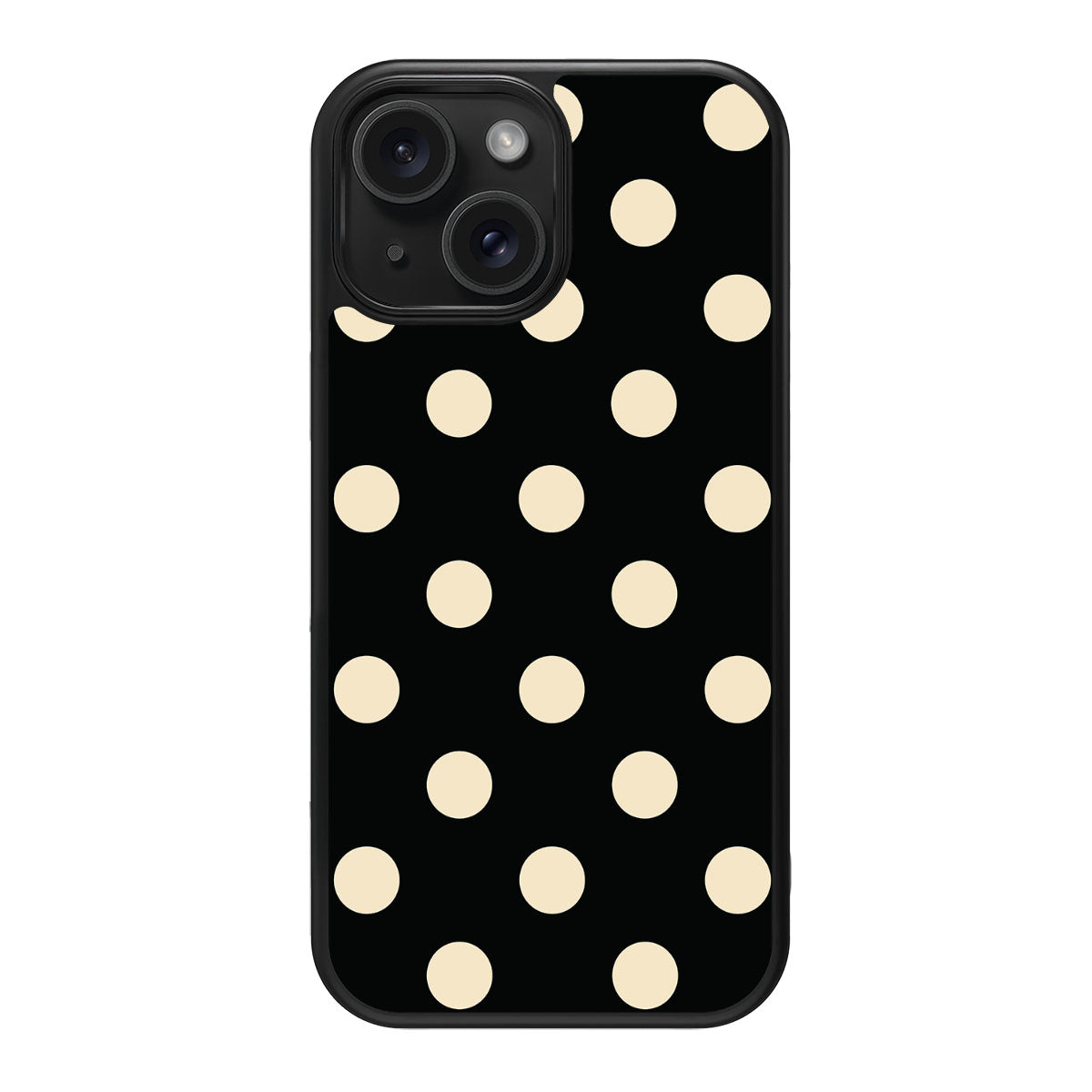 Noir Cream design back view – iPhone 15 case