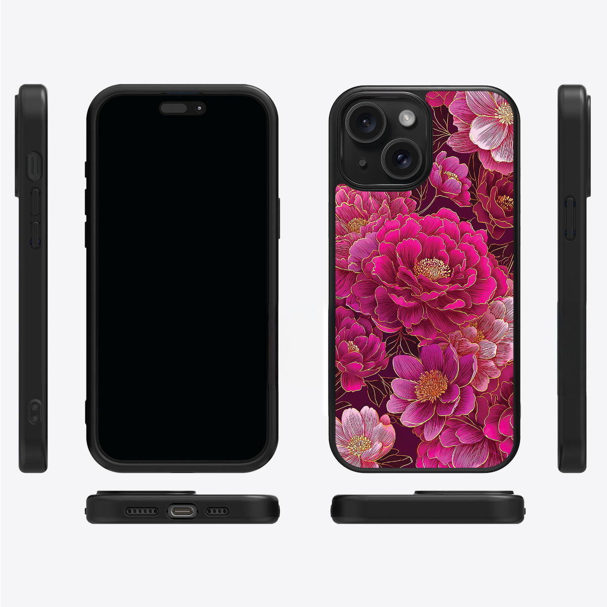 Pink Reverie iPhone 15 case cover – multi-angle view