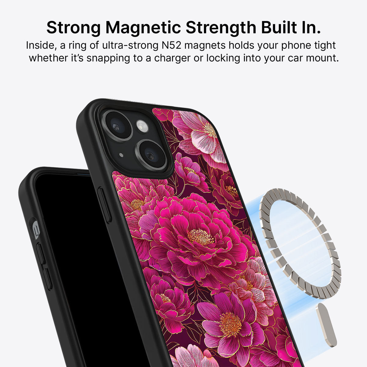 iPhone 15 MagSafe case – Pink Reverie design