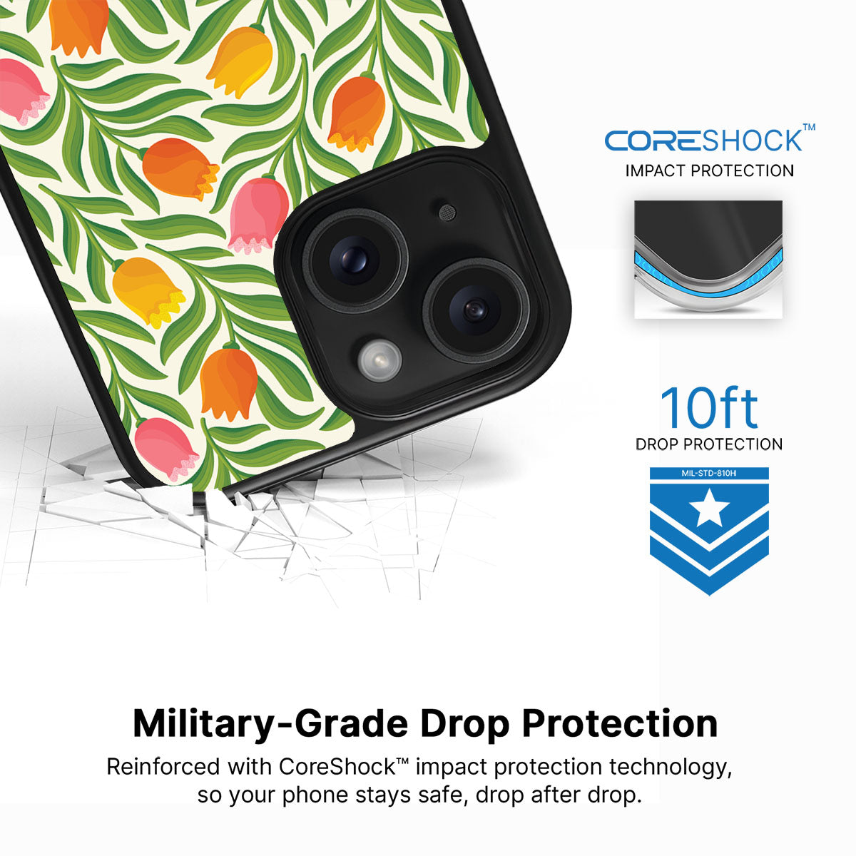 Spring Tulips - iPhone 15 Case #case type_core (magsafe), #case type_core (non magsafe)