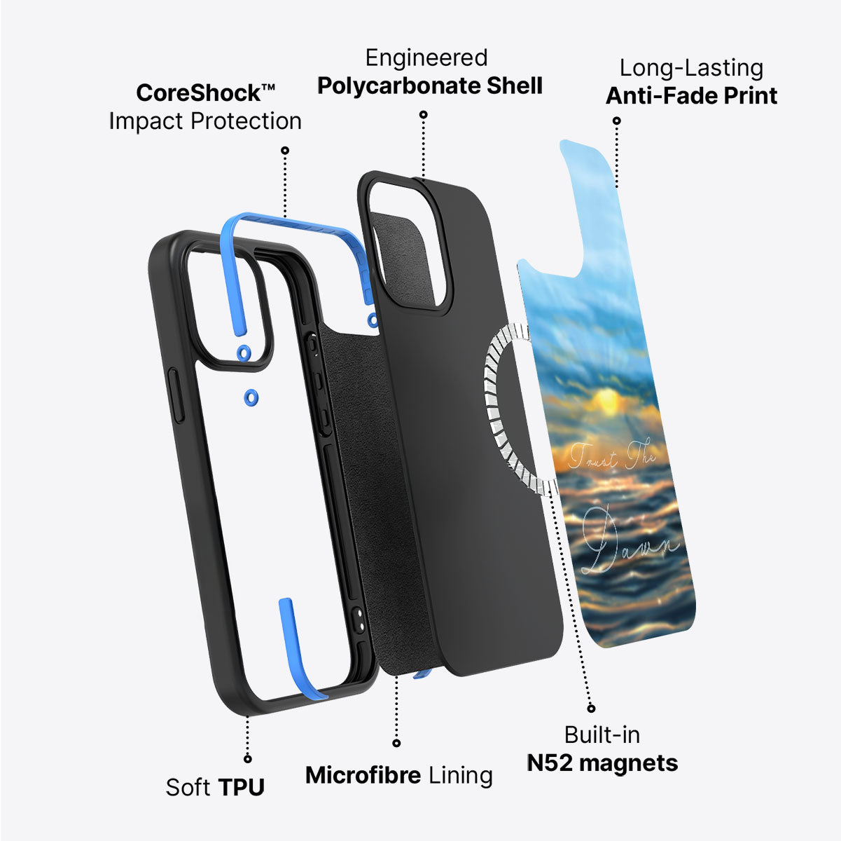 Trust the Dawn - iPhone 15 Case #case type_core (magsafe)