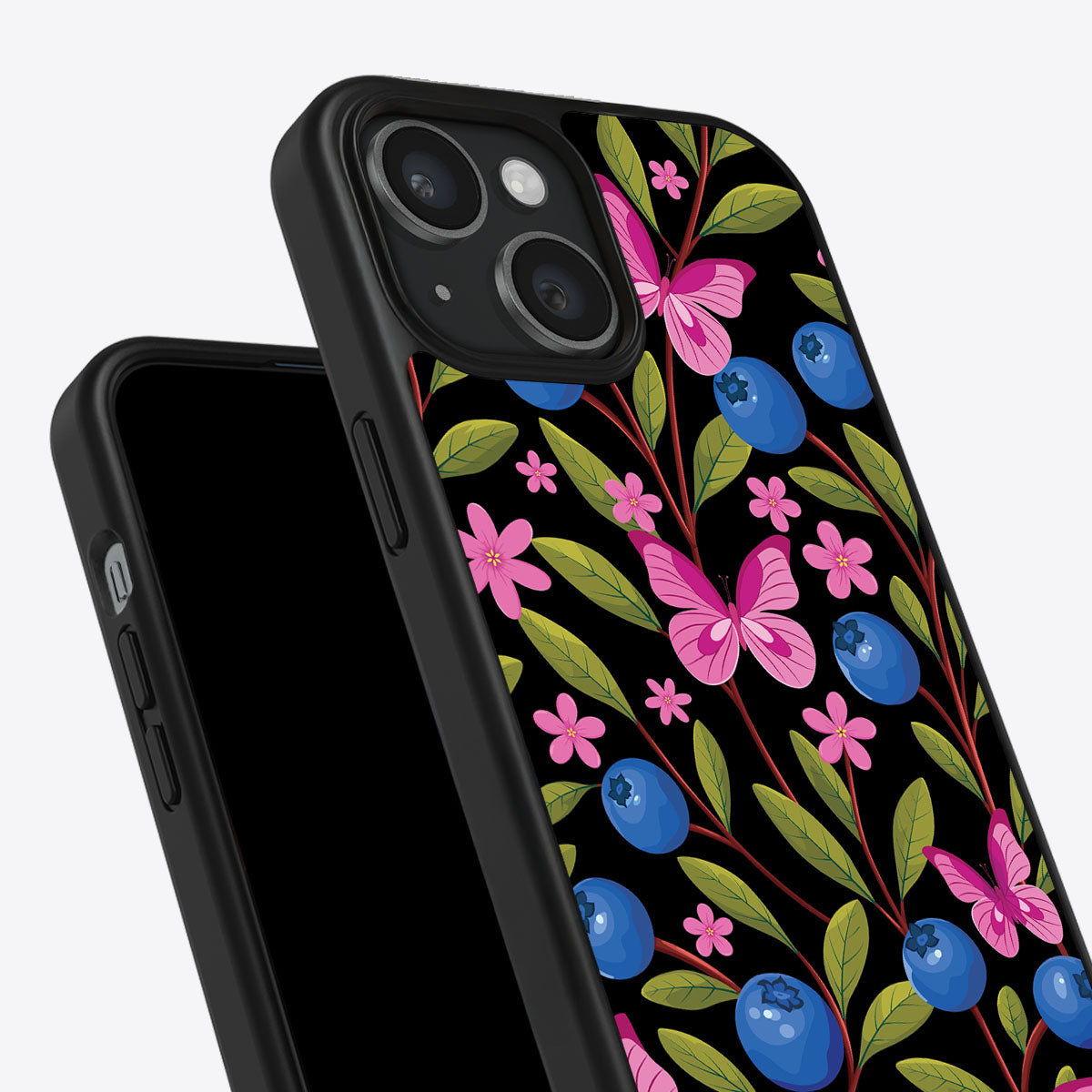 Blueberry Butterflies - iPhone 15 Plus Case #case type_core (non magsafe)