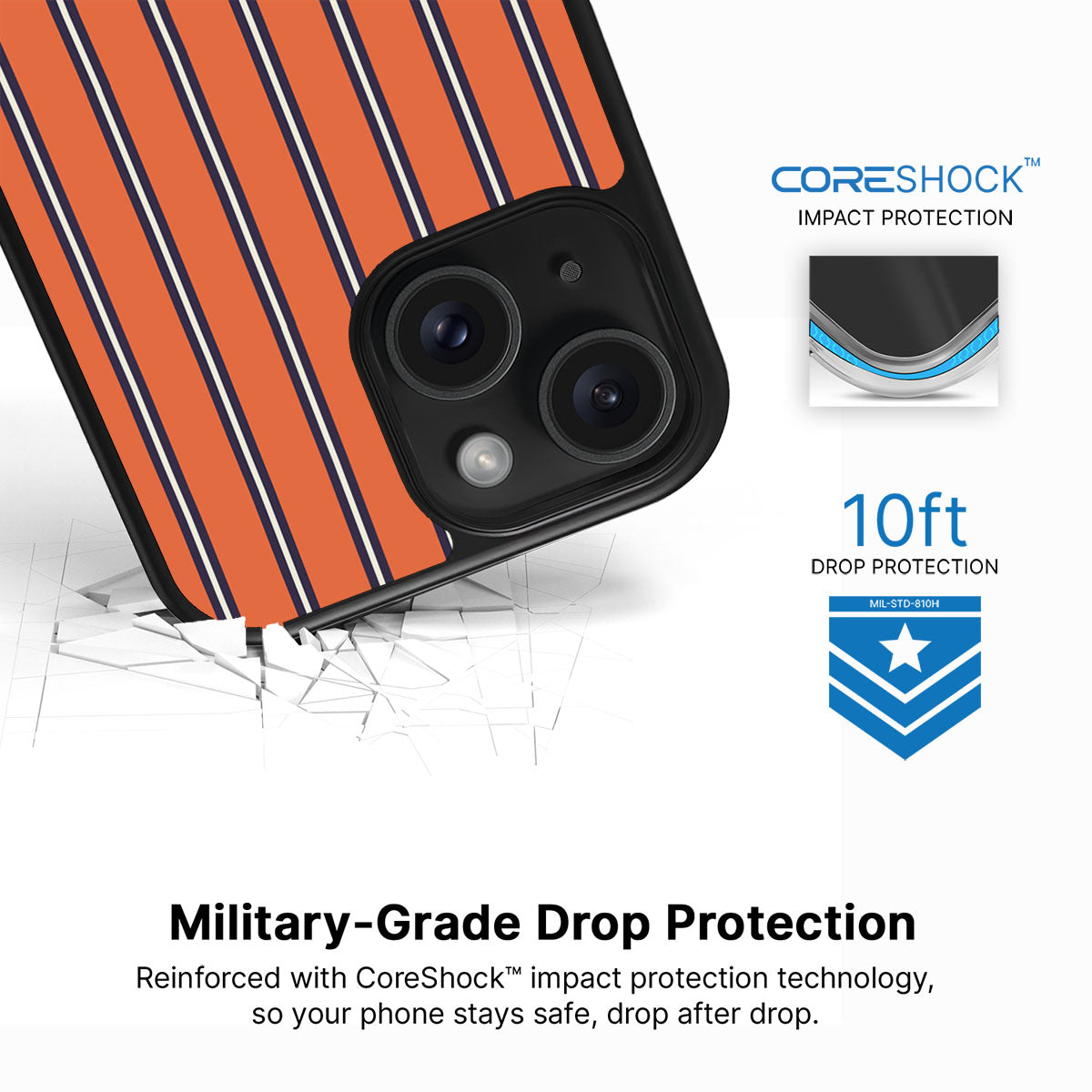 Flared Orange - iPhone 15 Plus Case #case type_core (magsafe), #case type_core (non magsafe)