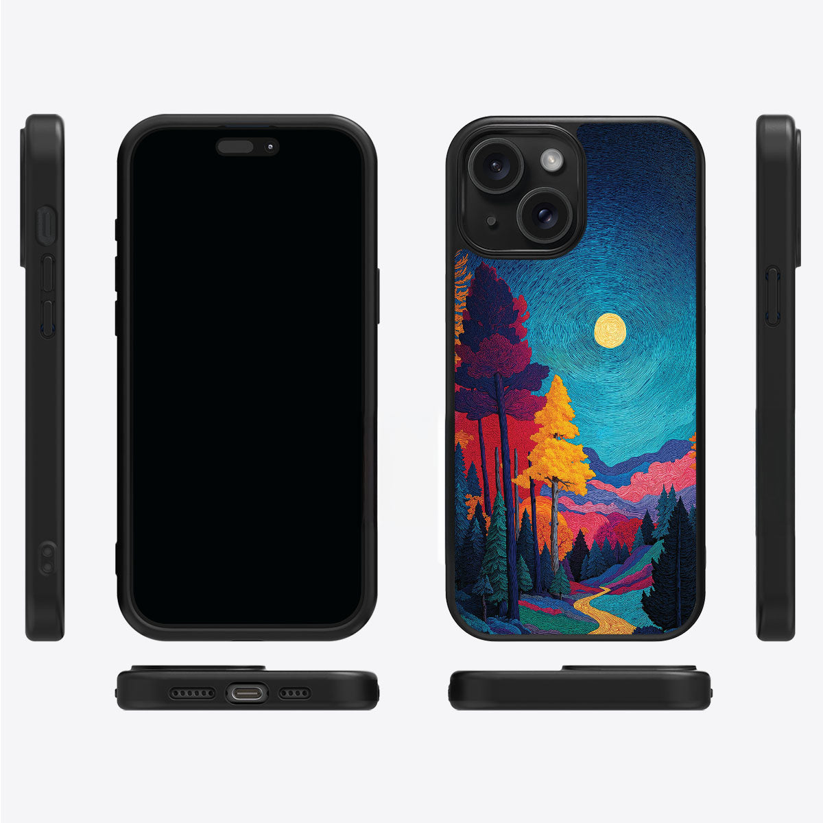 Boho Nature Designer iPhone 15 Plus Case – Folk Valley | MagSafe