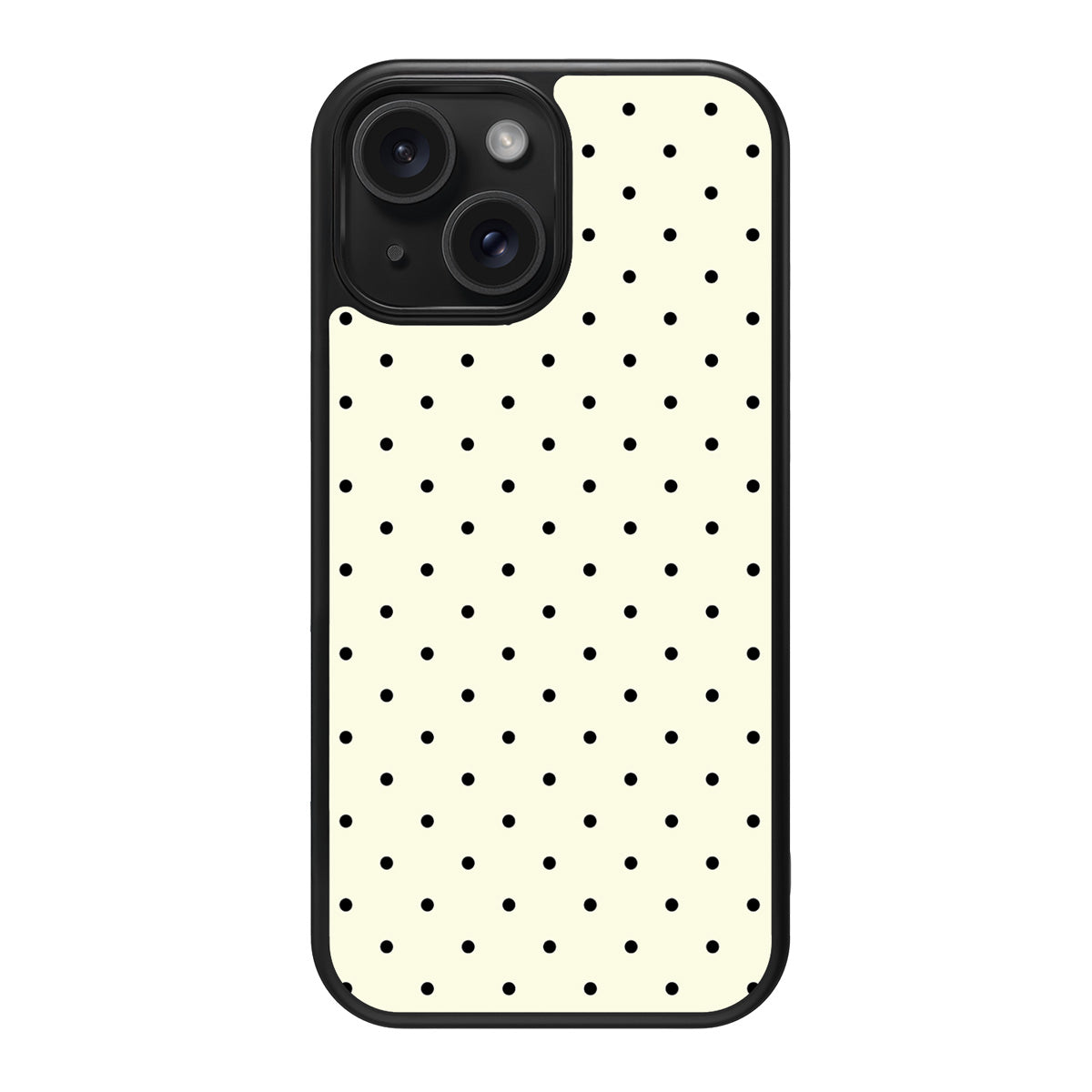 Ivory Sprinkle design back view – iPhone 15 Plus case