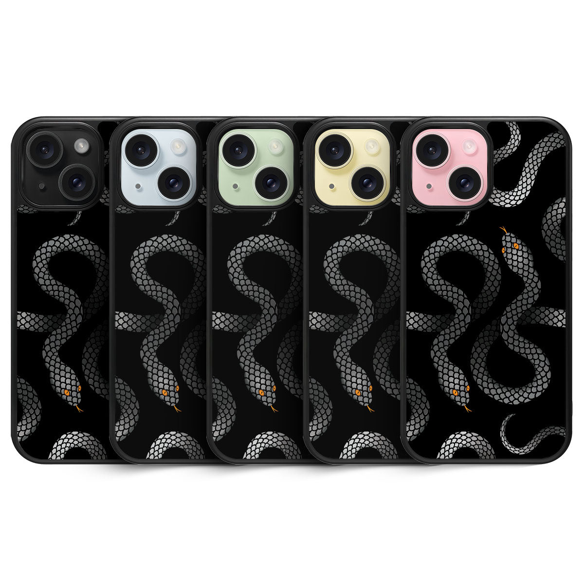 Noir Serpent - iPhone 15 Plus Case #case type_core (magsafe), #case type_core (non magsafe)