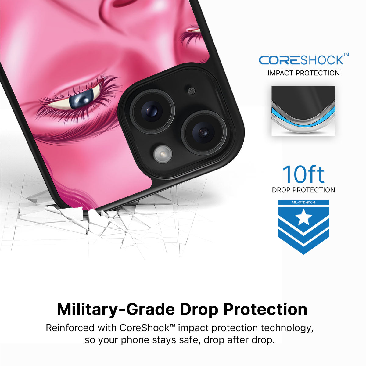 Pink Rage - iPhone 15 Plus Case #case type_core (magsafe), #case type_core (non magsafe)