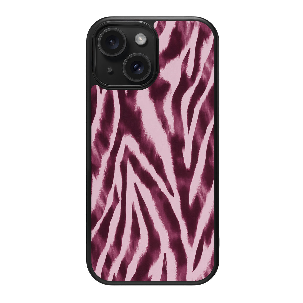 Sangria Zebra design back view – iPhone 15 Plus case