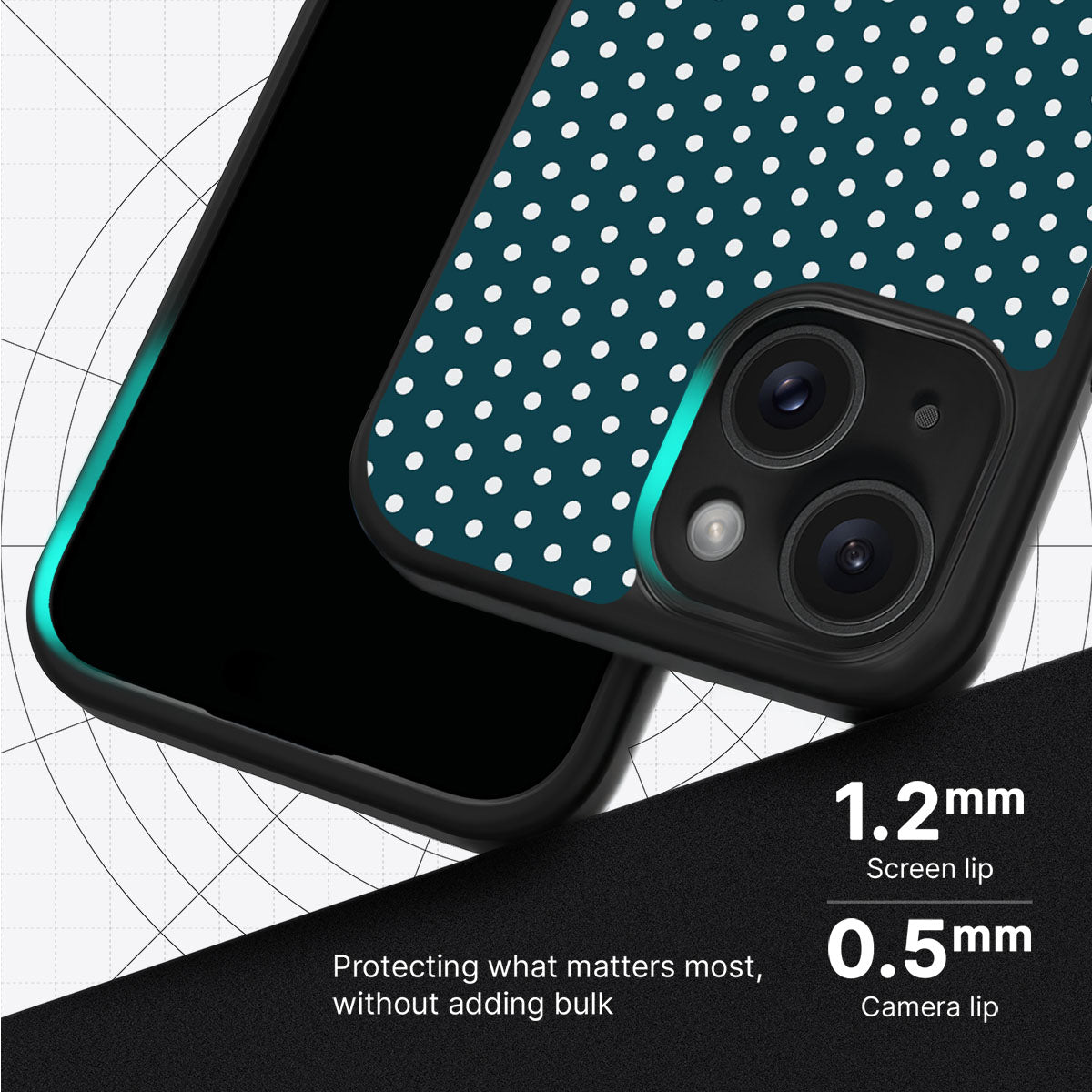 Teal Mesh - iPhone 15 Plus Case #case type_core (magsafe), #case type_core (non magsafe)