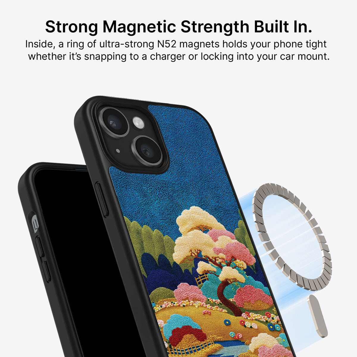 iPhone 15 Plus Case with MagSafe – Zen Garden
