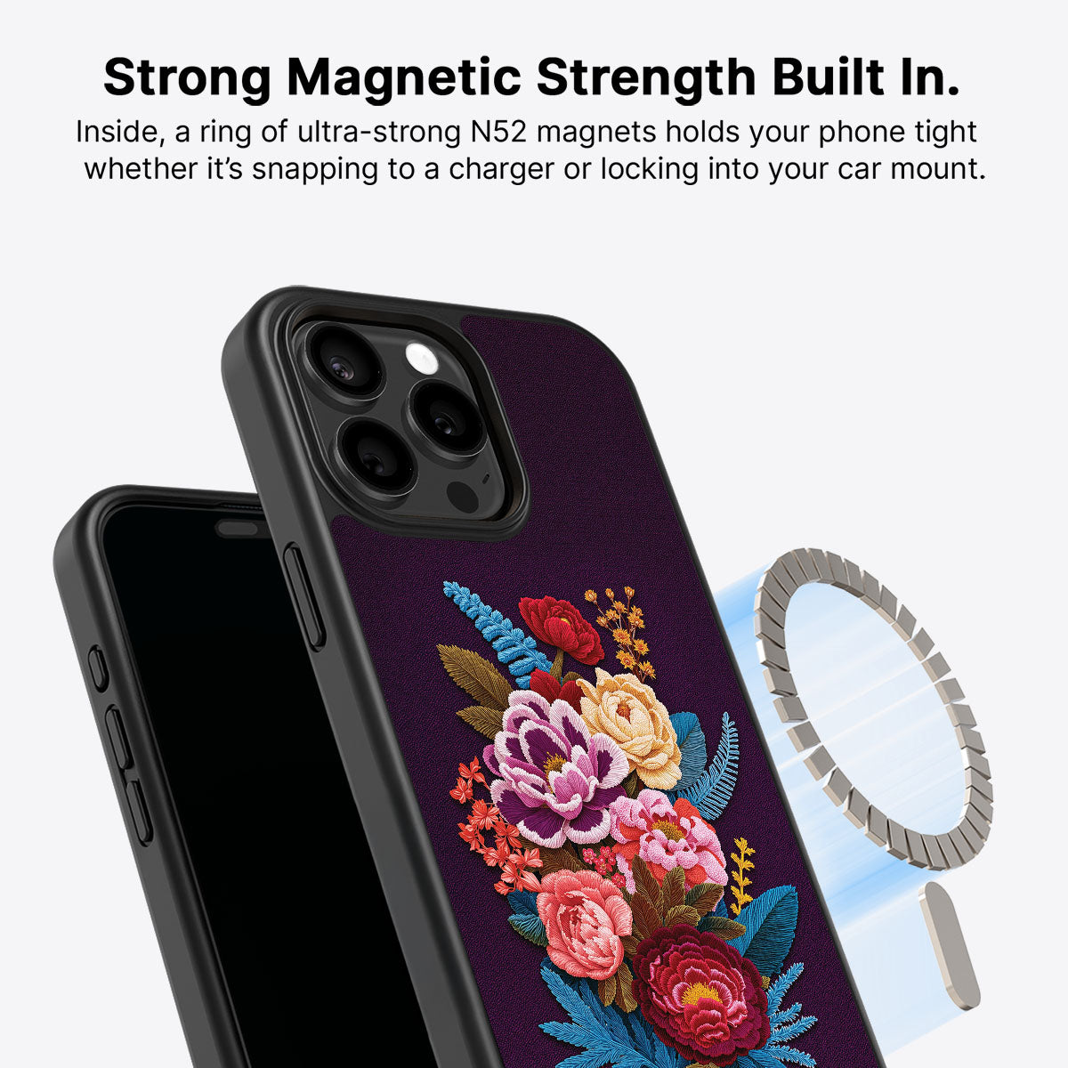 iPhone 15 Pro Case with MagSafe – Baroque Bloom