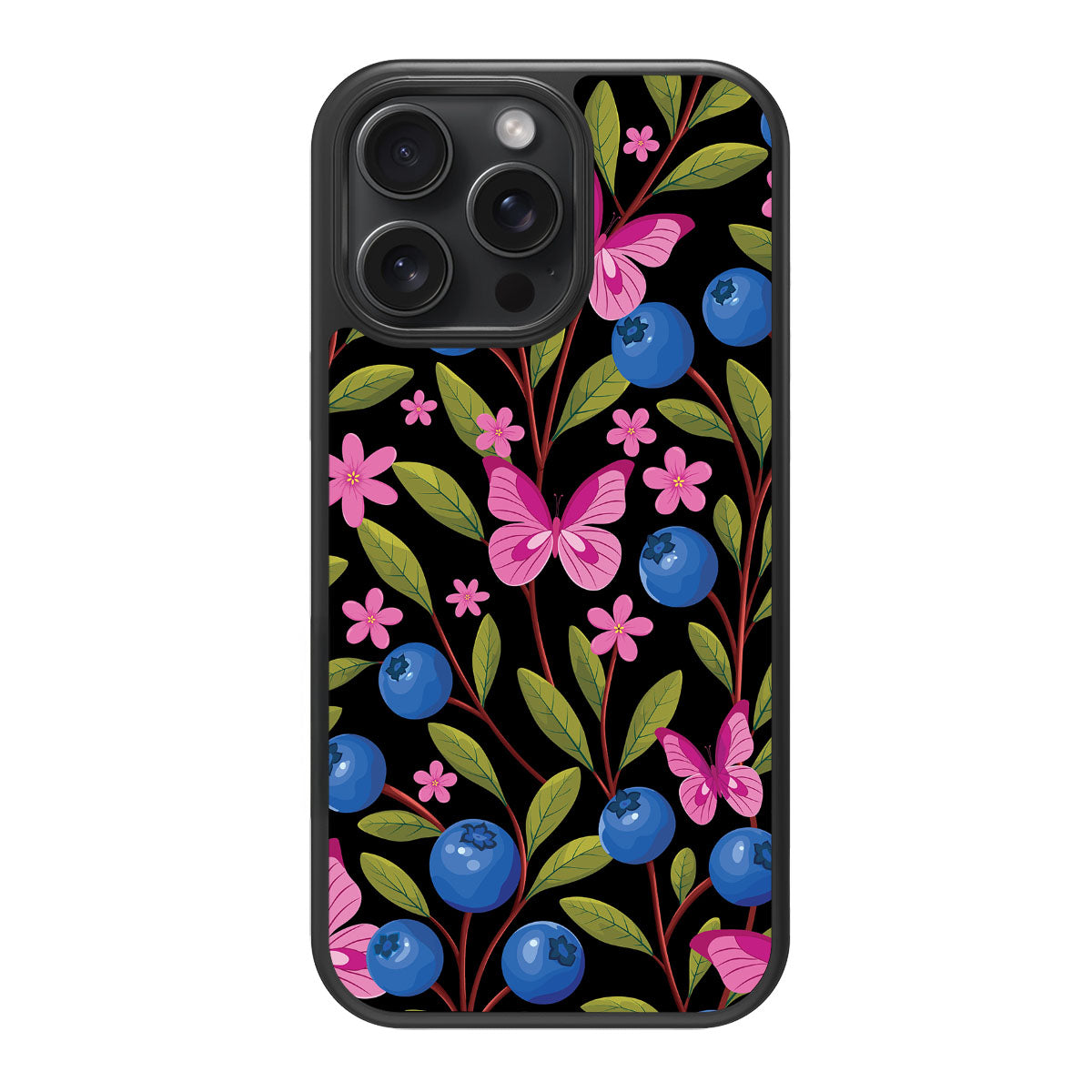 Blueberry Butterflies - iPhone 15 Pro Case #case type_core (magsafe), #case type_core (non magsafe)