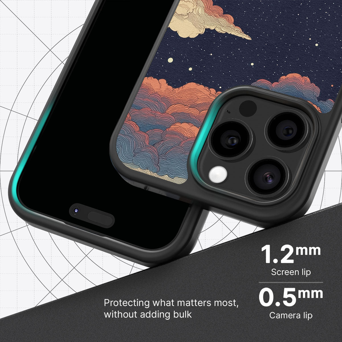 Blushed Moon - iPhone 15 Pro Case #case type_core (magsafe), #case type_core (non magsafe)