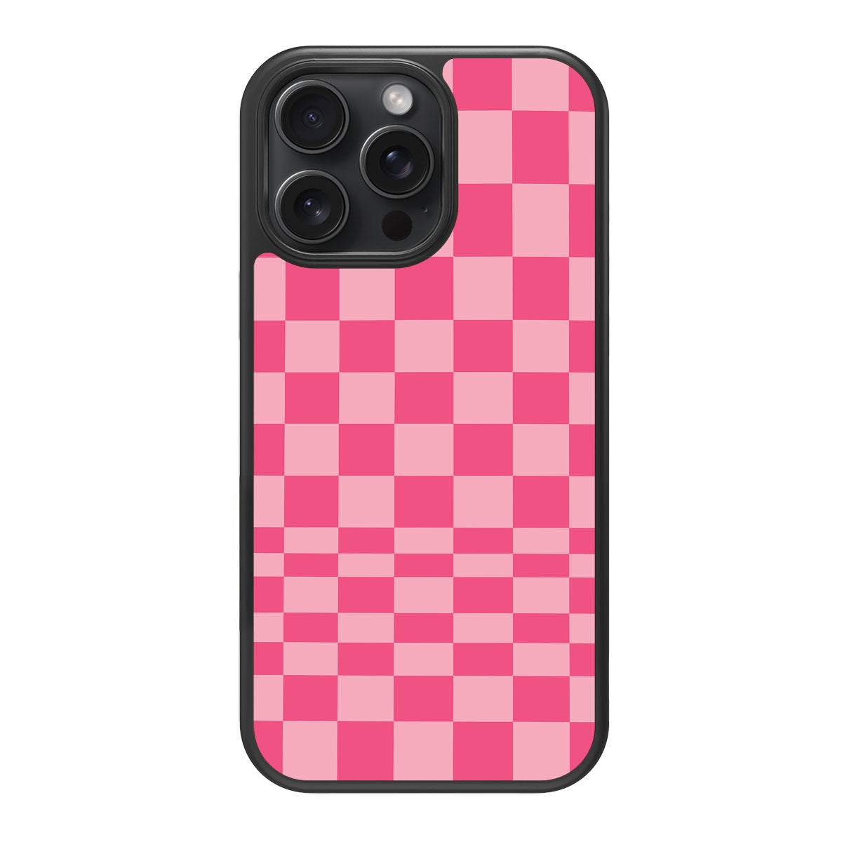 Candy Check design back view – iPhone 15 Pro case