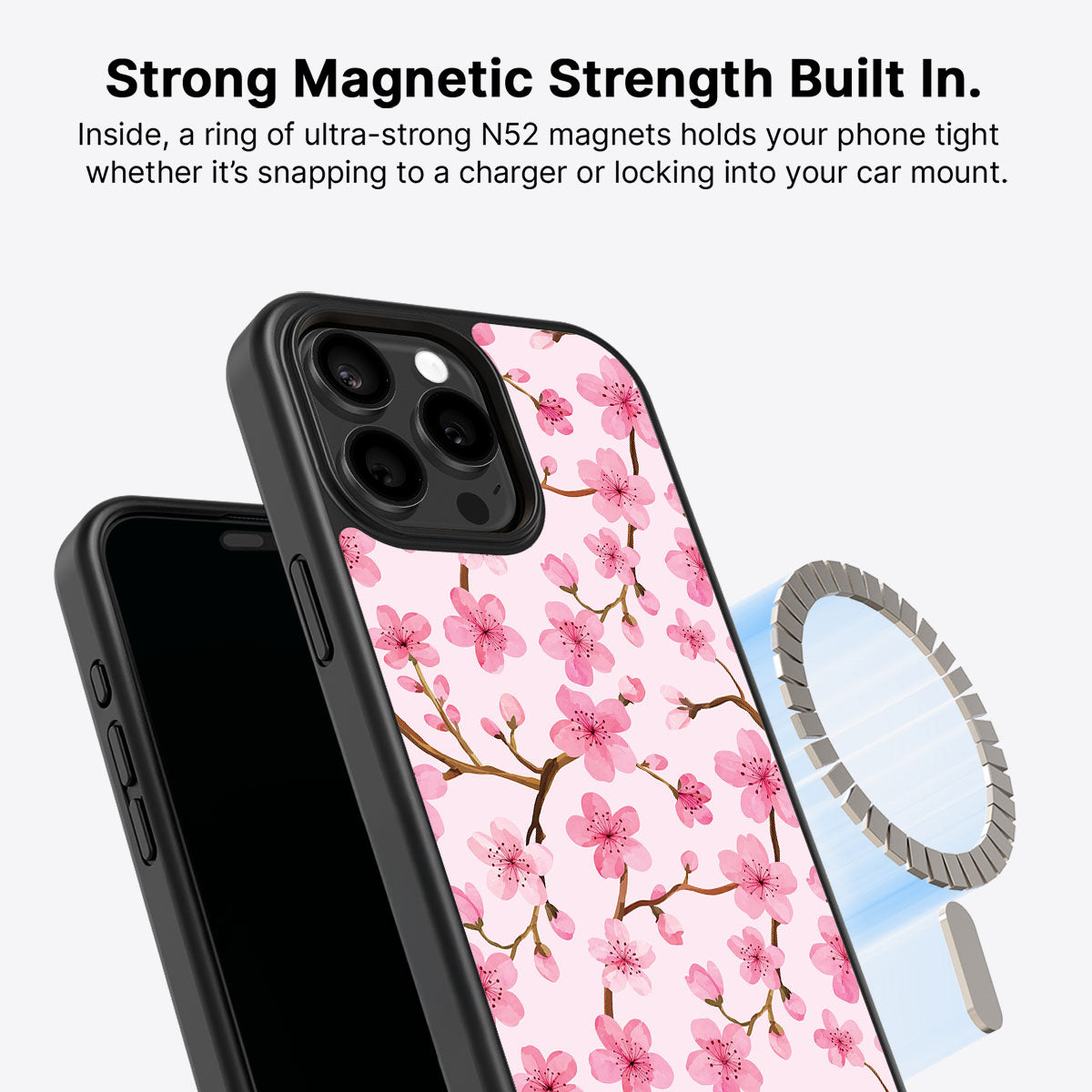 iPhone 15 Pro MagSafe case – Cherry Blossom design