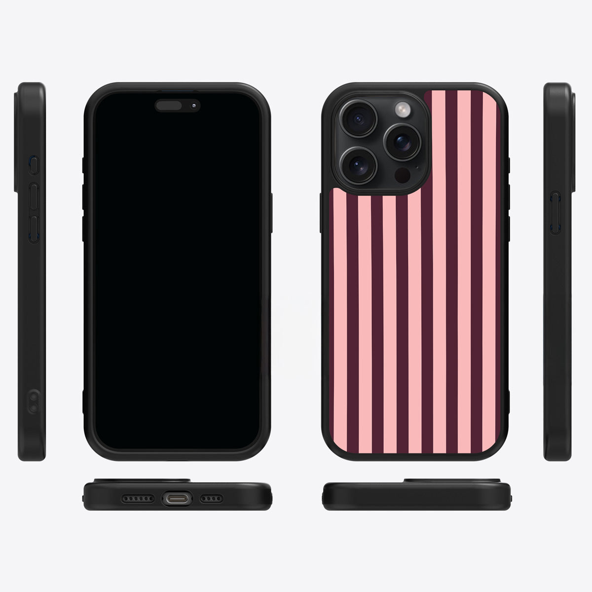 Claret Awning iPhone 15 Pro case cover – multi-angle view
