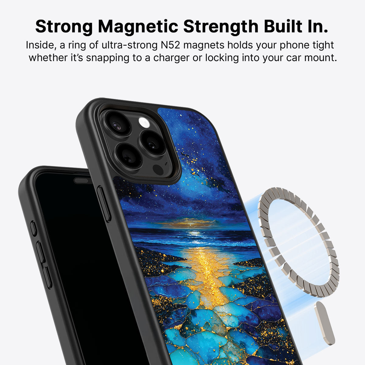 iPhone 15 Pro Case with MagSafe – Cosmic Seascape