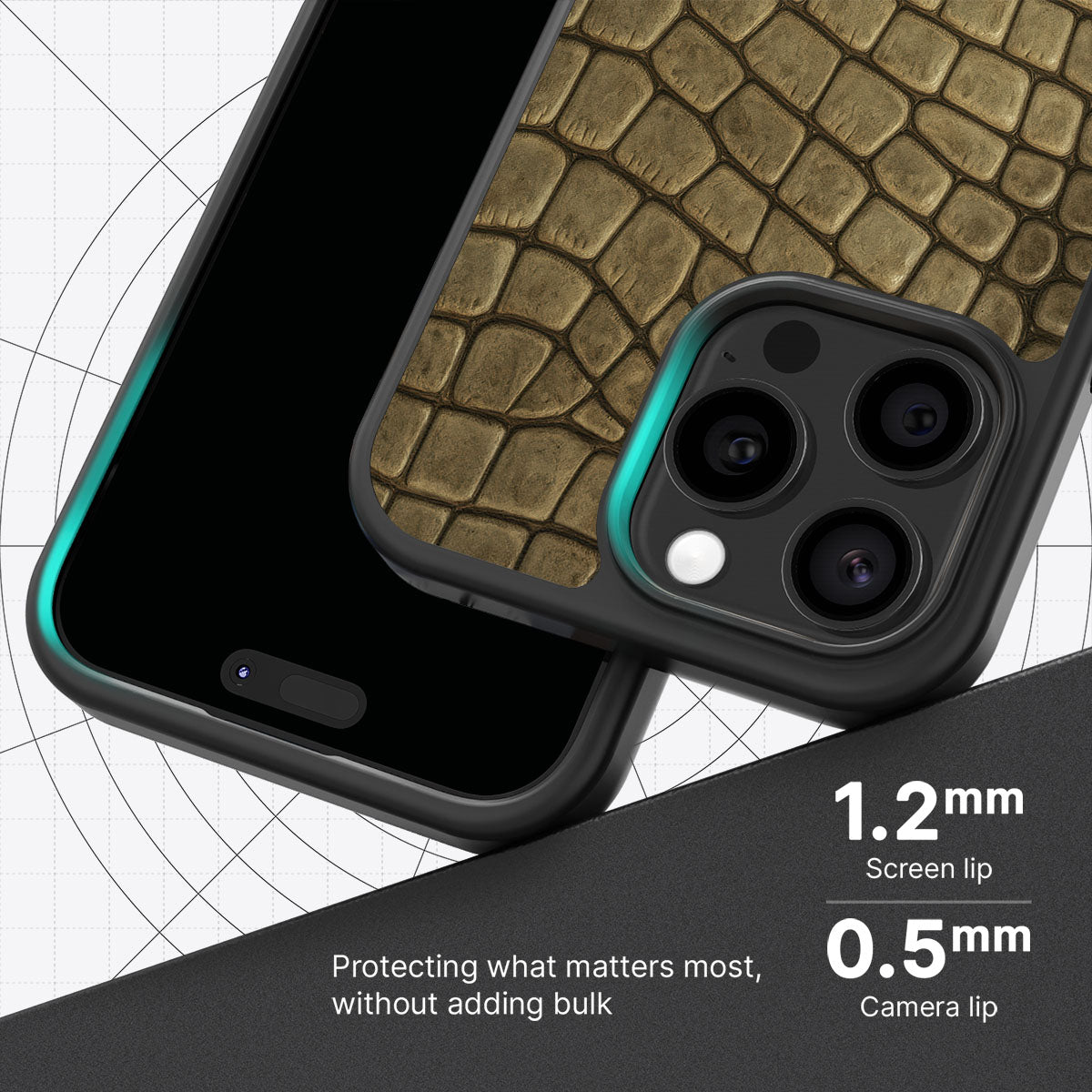 Croc Scales - iPhone 15 Pro Case #case type_core (magsafe), #case type_core (non magsafe)