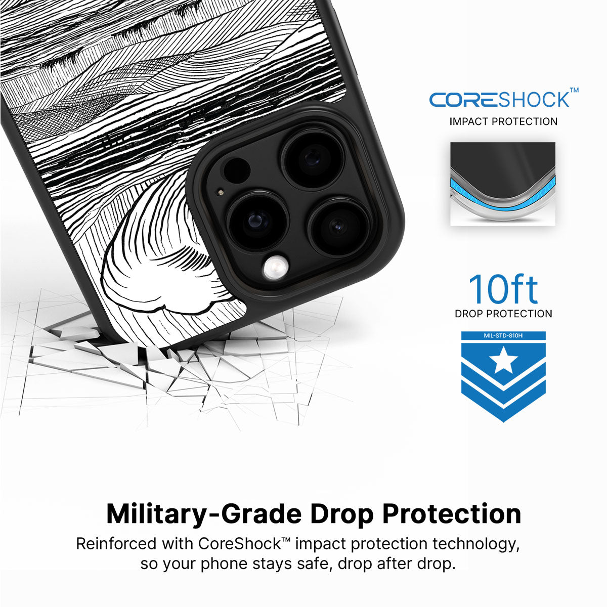 Linear Landscape - iPhone 15 Pro Case #case type_core (magsafe), #case type_core (non magsafe)