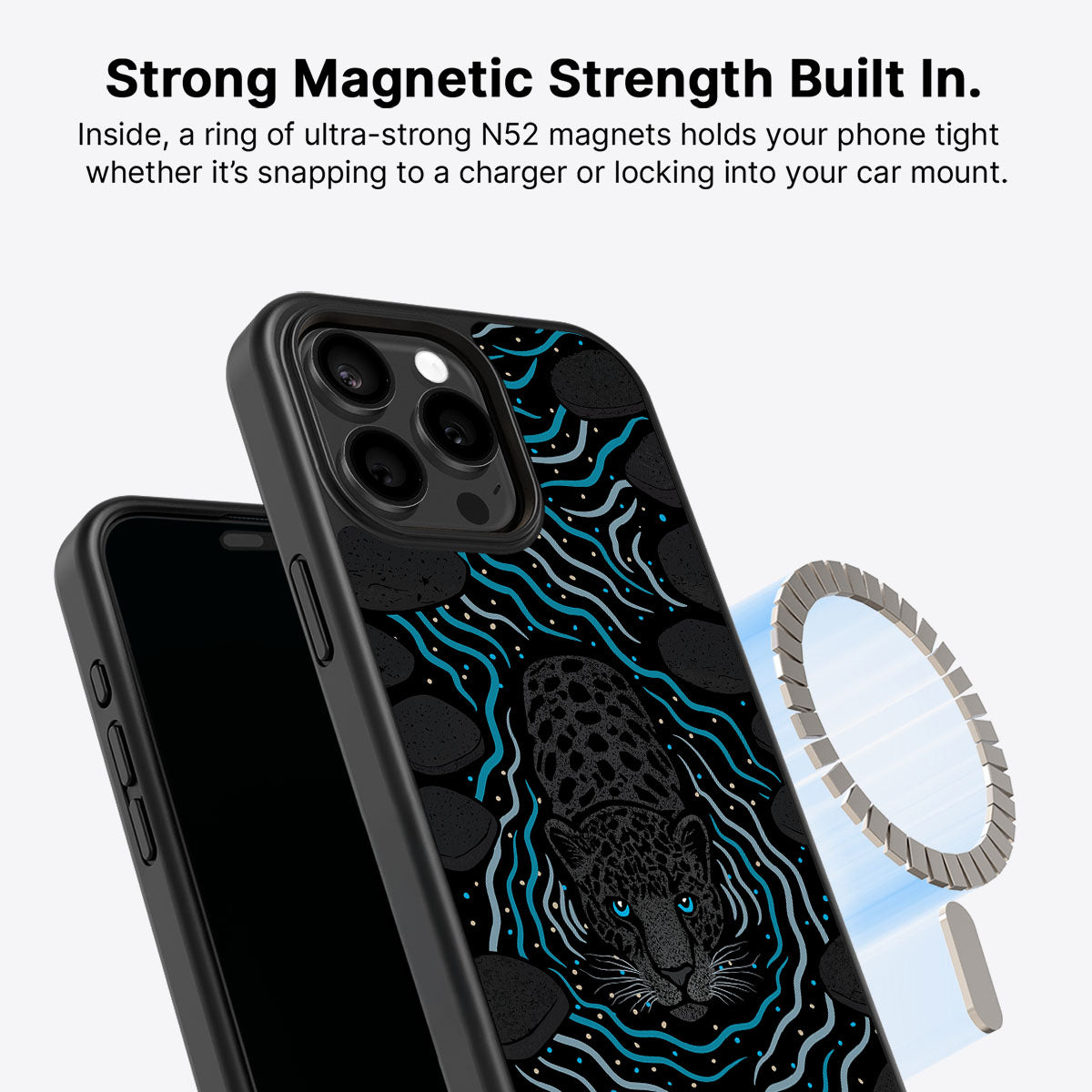 Midnight Panther - iPhone 15 Pro Case #case type_core (magsafe)
