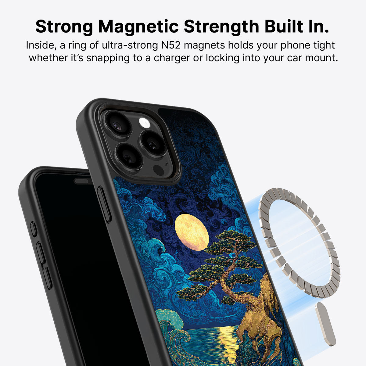 Moonlit Tide - iPhone 15 Pro Case #case type_core (magsafe)
