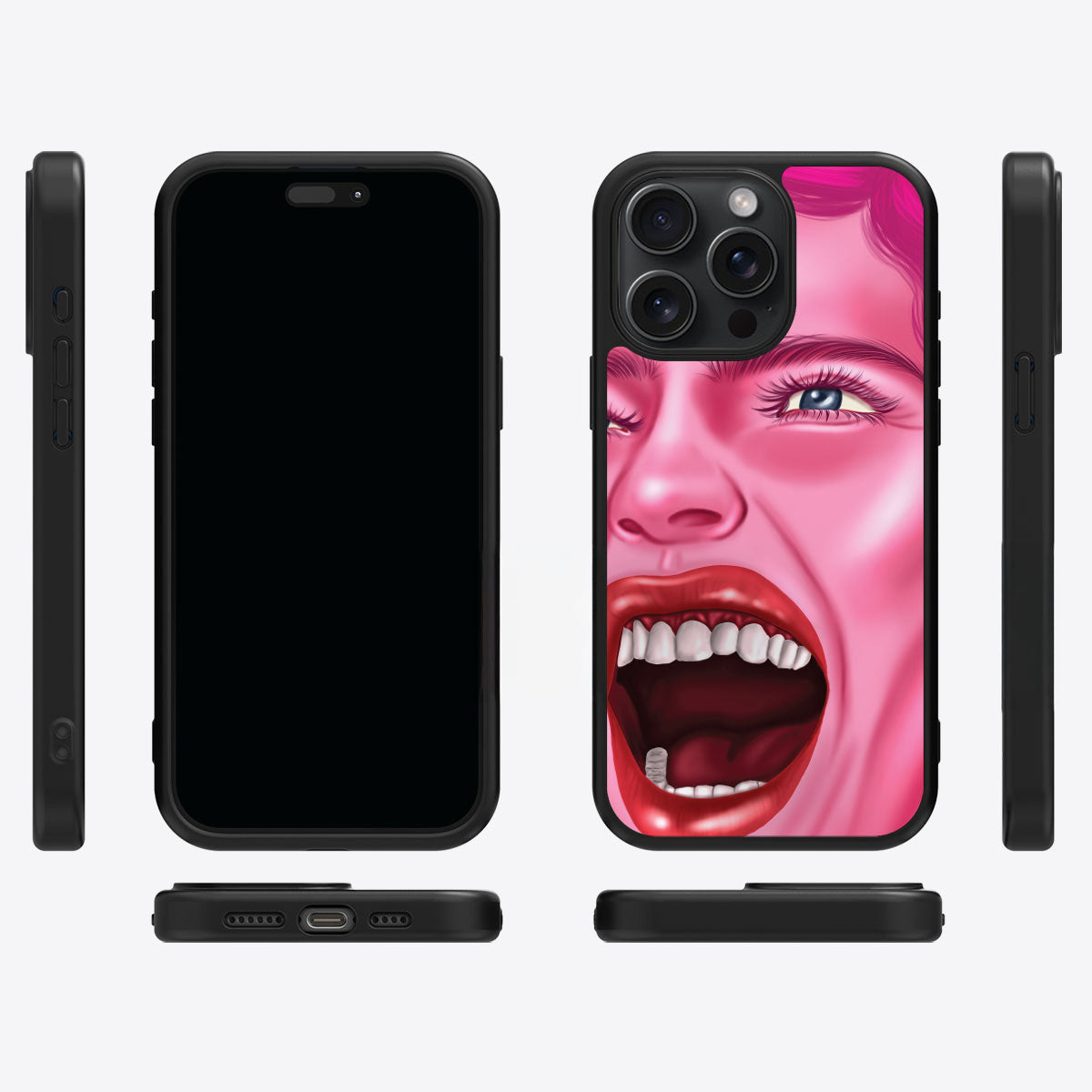 Pink Rage - iPhone 15 Pro Case #case type_core (magsafe), #case type_core (non magsafe)