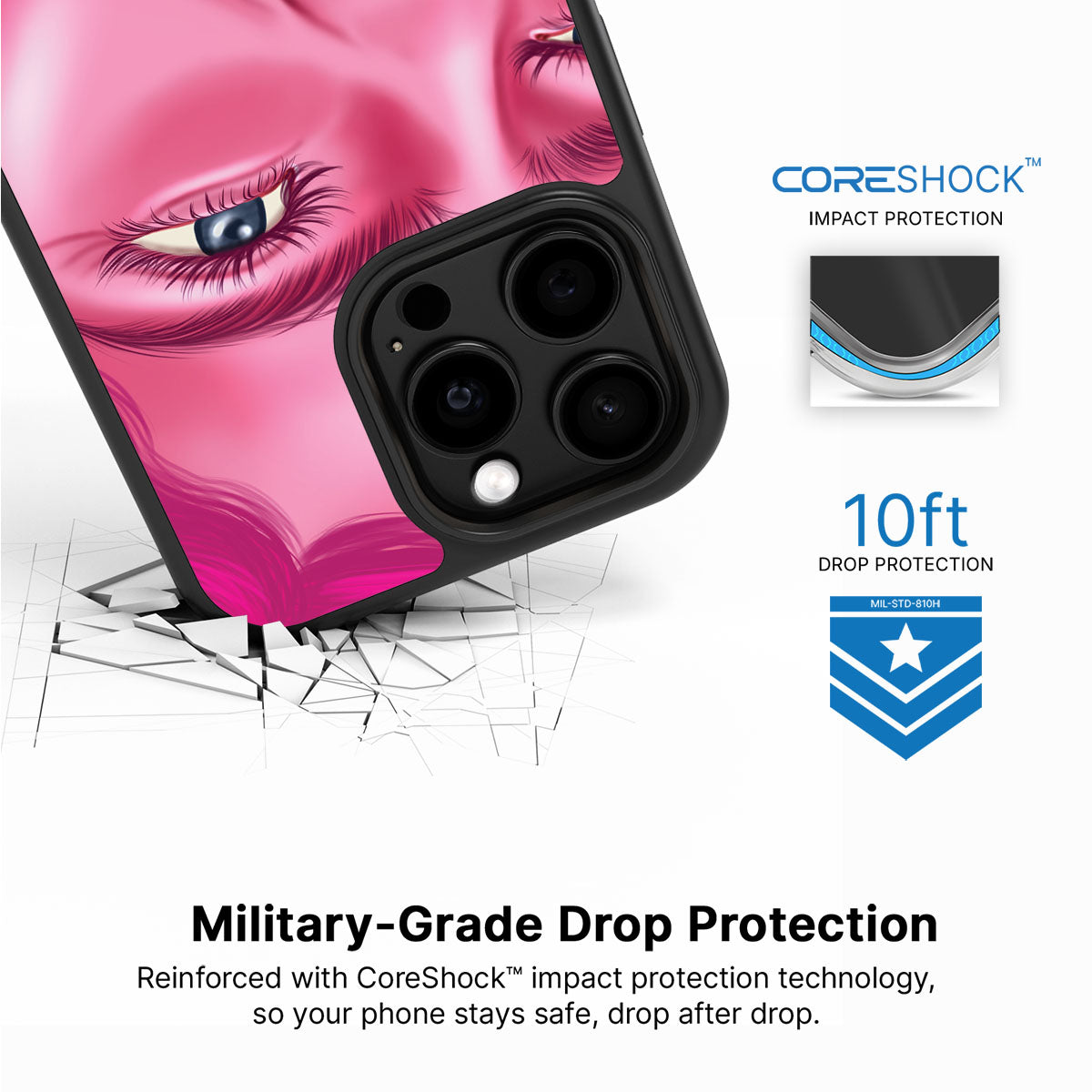 Pink Rage - iPhone 15 Pro Case #case type_core (magsafe), #case type_core (non magsafe)