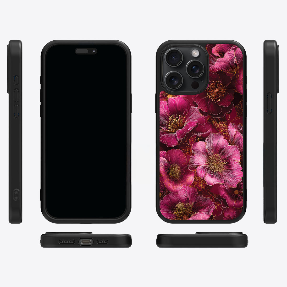 Ruby Flora - iPhone 15 Pro Case #case type_core (magsafe), #case type_core (non magsafe)