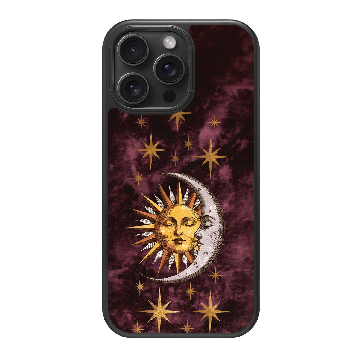 Sun and Moon design back view – iPhone 15 Pro case
