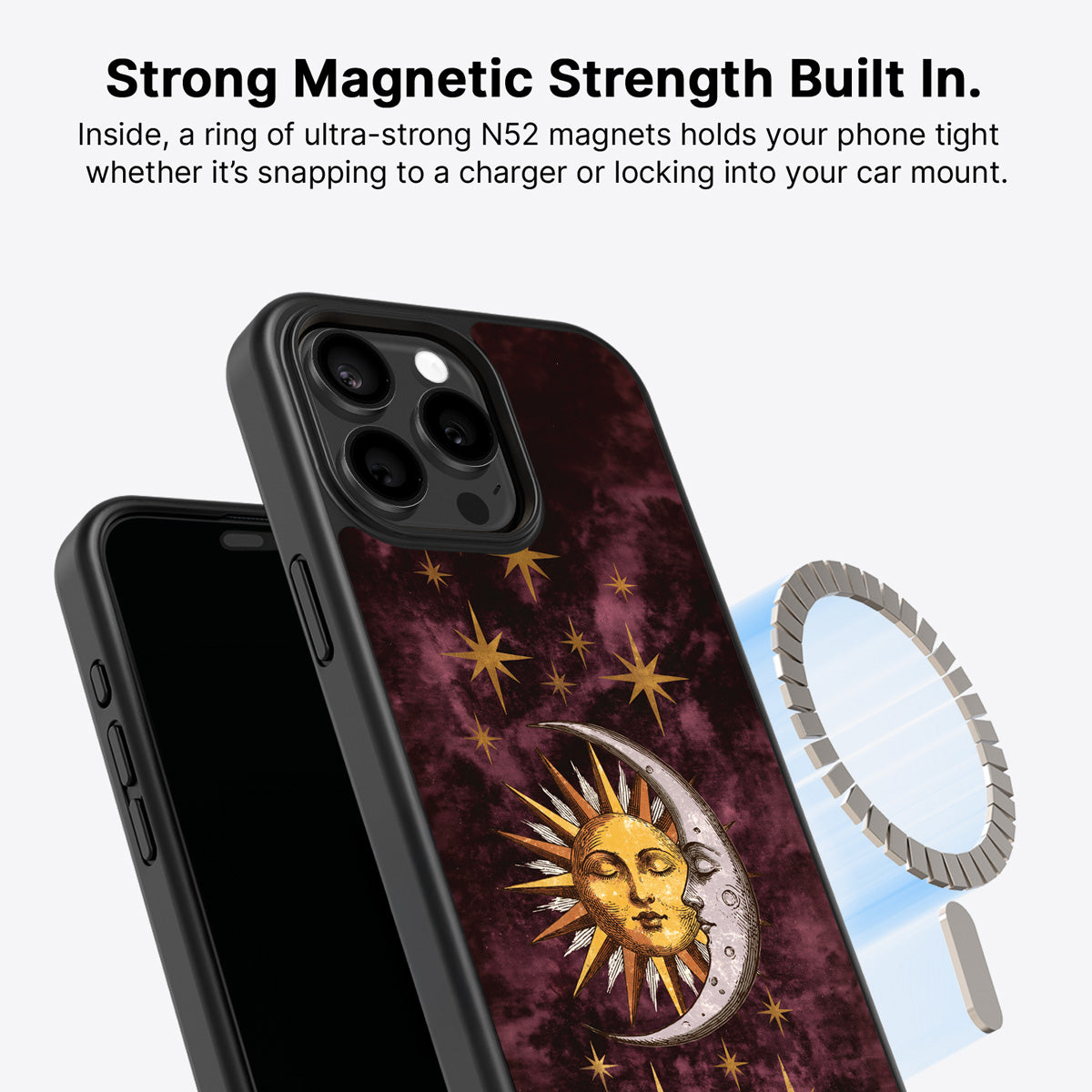 iPhone 15 Pro MagSafe case – Sun and Moon design
