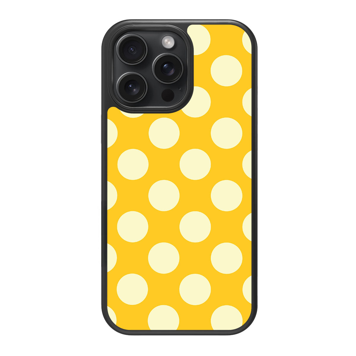 Sunny Dots design back view – iPhone 15 Pro case