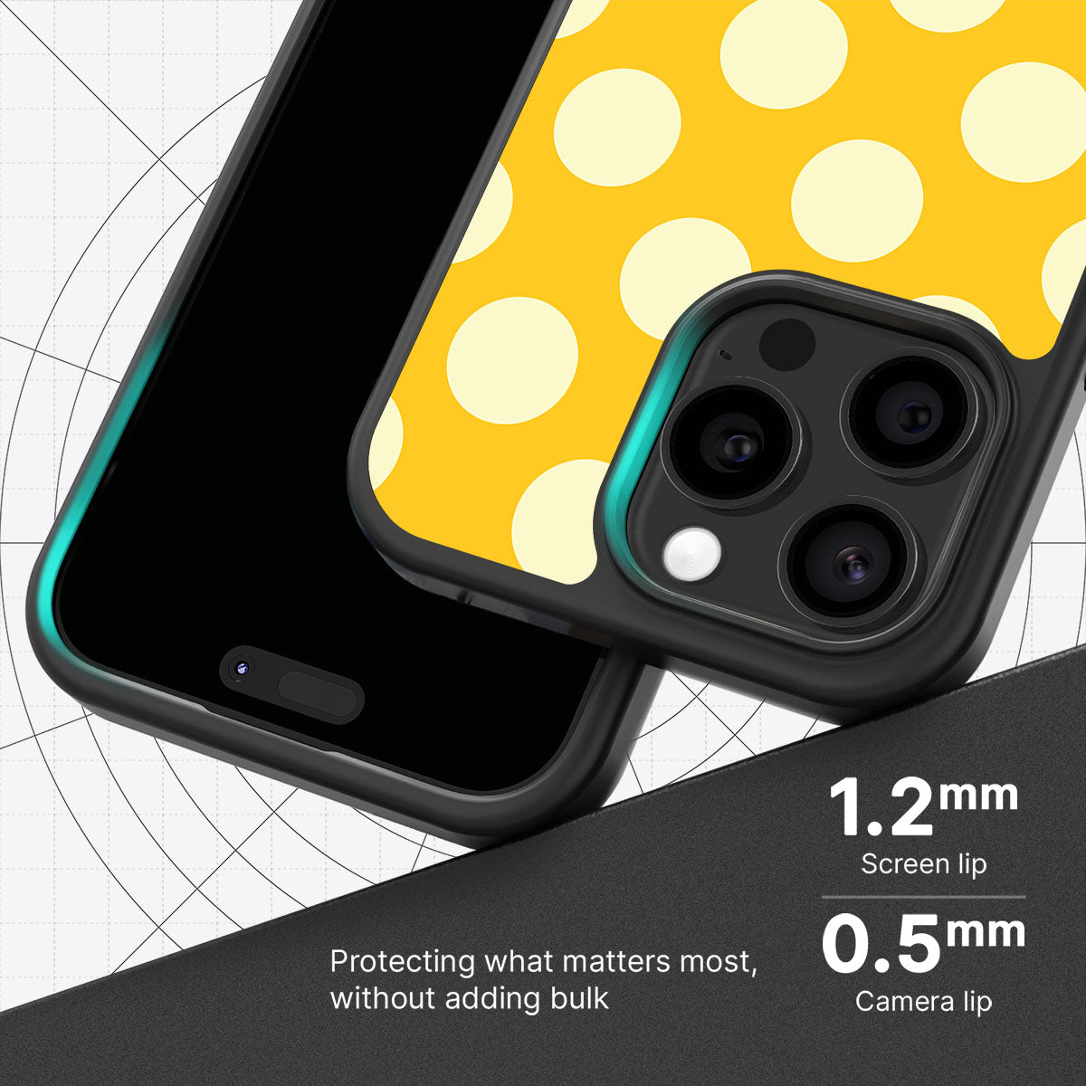 Sunny Dots slim iPhone 15 Pro phone case