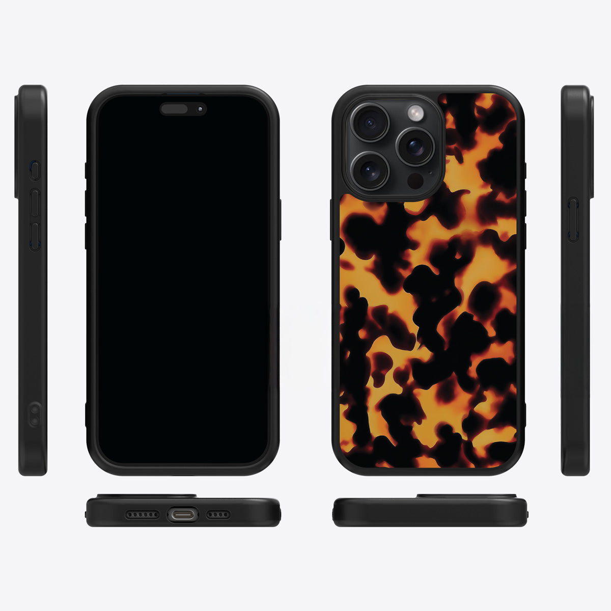 Animal Print Designer iPhone 15 Pro Case – Tortoise Shell | MagSafe