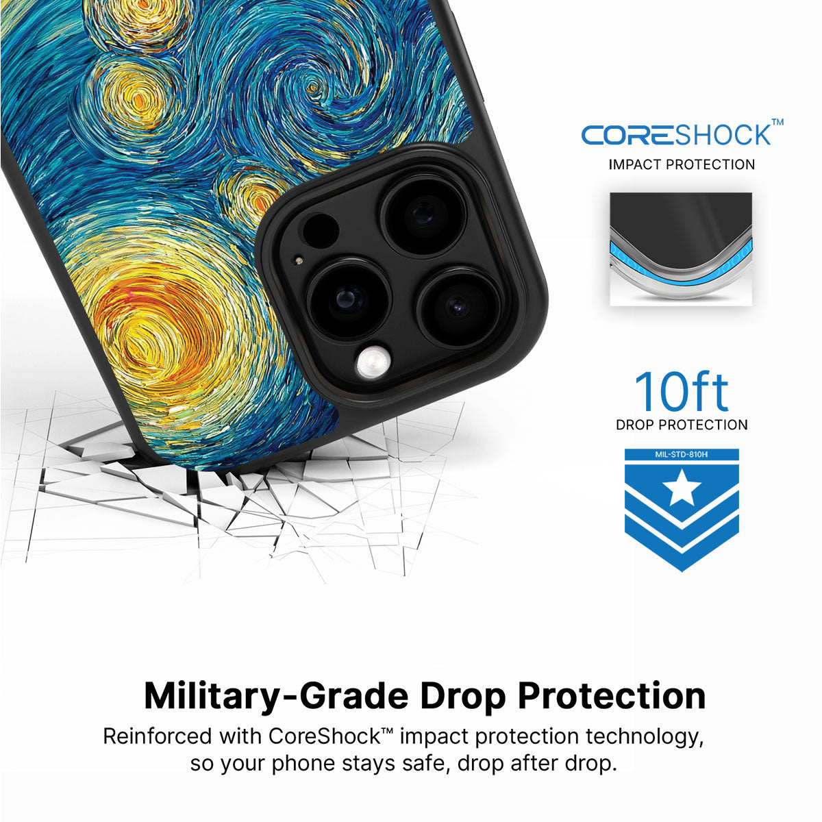 Astral Waves iPhone 15 Pro Max case with drop protection