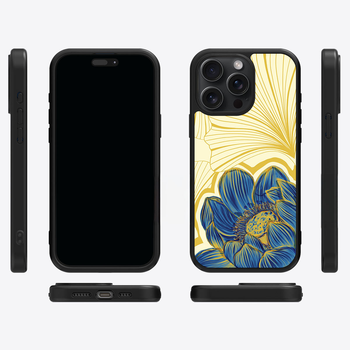Blue Lotus - iPhone 15 Pro Max Case #case type_core (magsafe), #case type_core (non magsafe)